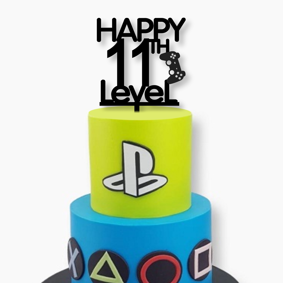 Video Game Cake Topper - Game Controllers Happy Birthday Cake Topper  Decorations - Glitter Gaming Cake Topper for Boys Video Game Party(Pac-Man  and Pipe Repairman) -