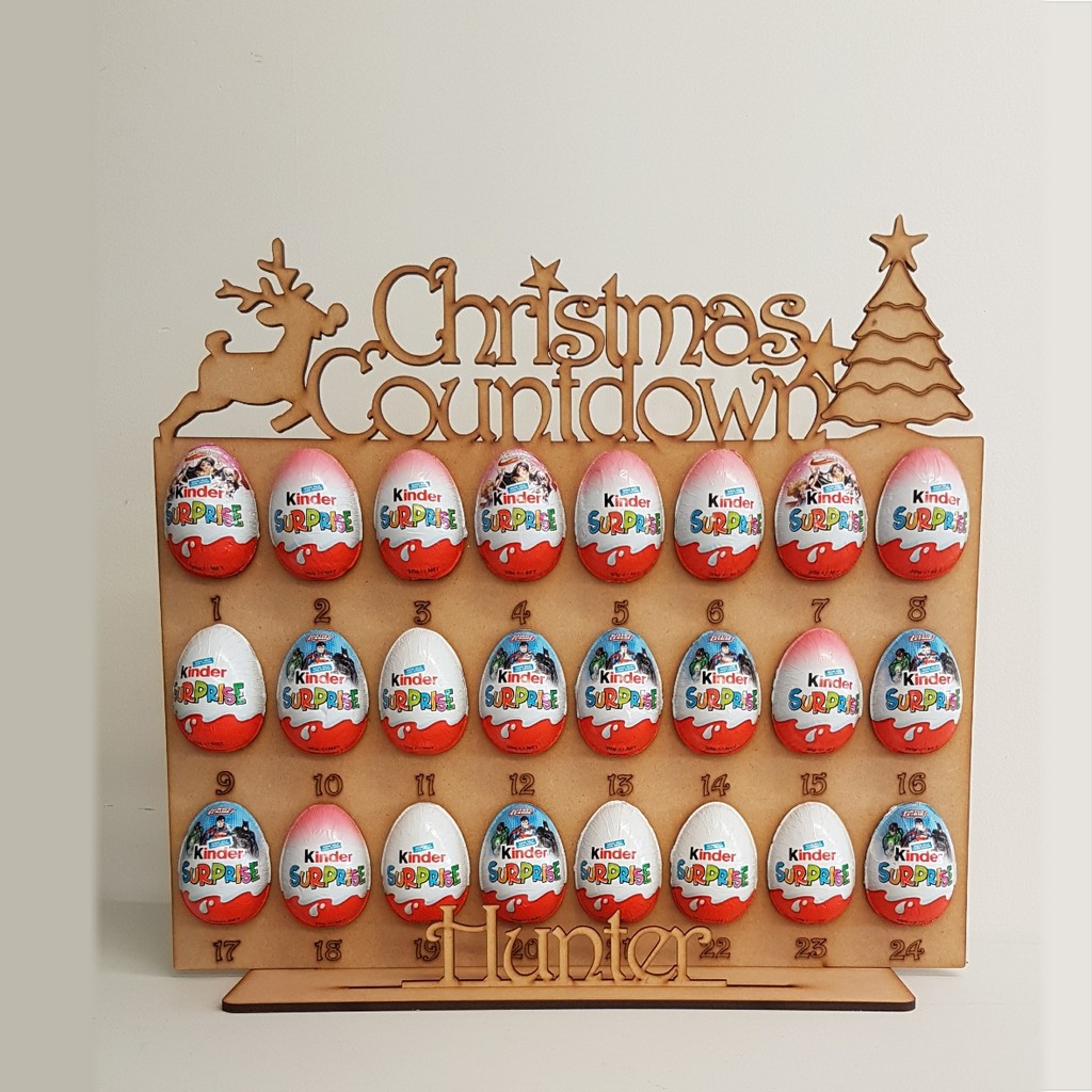 Advent Calendar Kinder Surprise holder Add a name red pepper desigNZ